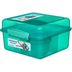 Sistema śniadaniówka lunchbox kostka 2000 ml kolormix z pojemnikiem na jogurt